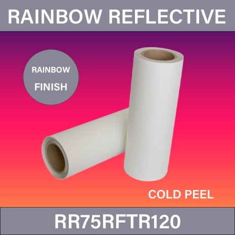 Rainbow Reflective DTF Film_RR75RFTR120_DTF_Film_75_μm_Single_Side_Roll