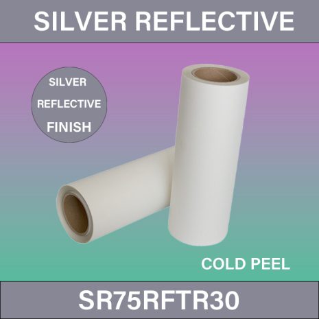 Silver Reflective DTF Film_SR75RFTR30_DTF_Film_75_μm_Single_Side_Roll