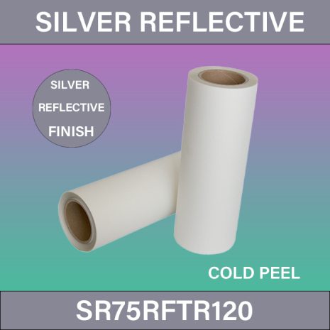 Silver Reflective DTF Film_SR75RFTR120_DTF_Film_75_μm_Single_Side_Roll