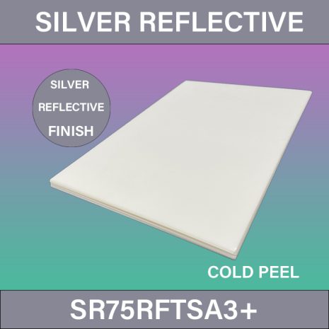 Silver Reflective DTF Film_SR75RFTSA3+_DTF_Film_75_μm_Single_Side_Sheet